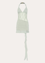 Tate Mesh Mini Dress - Sage