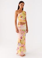 Seranella One Shoulder Maxi Dress - Sunburst Floral