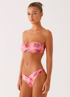 Delta Bandeau Bikini Top - Flamingo Fling