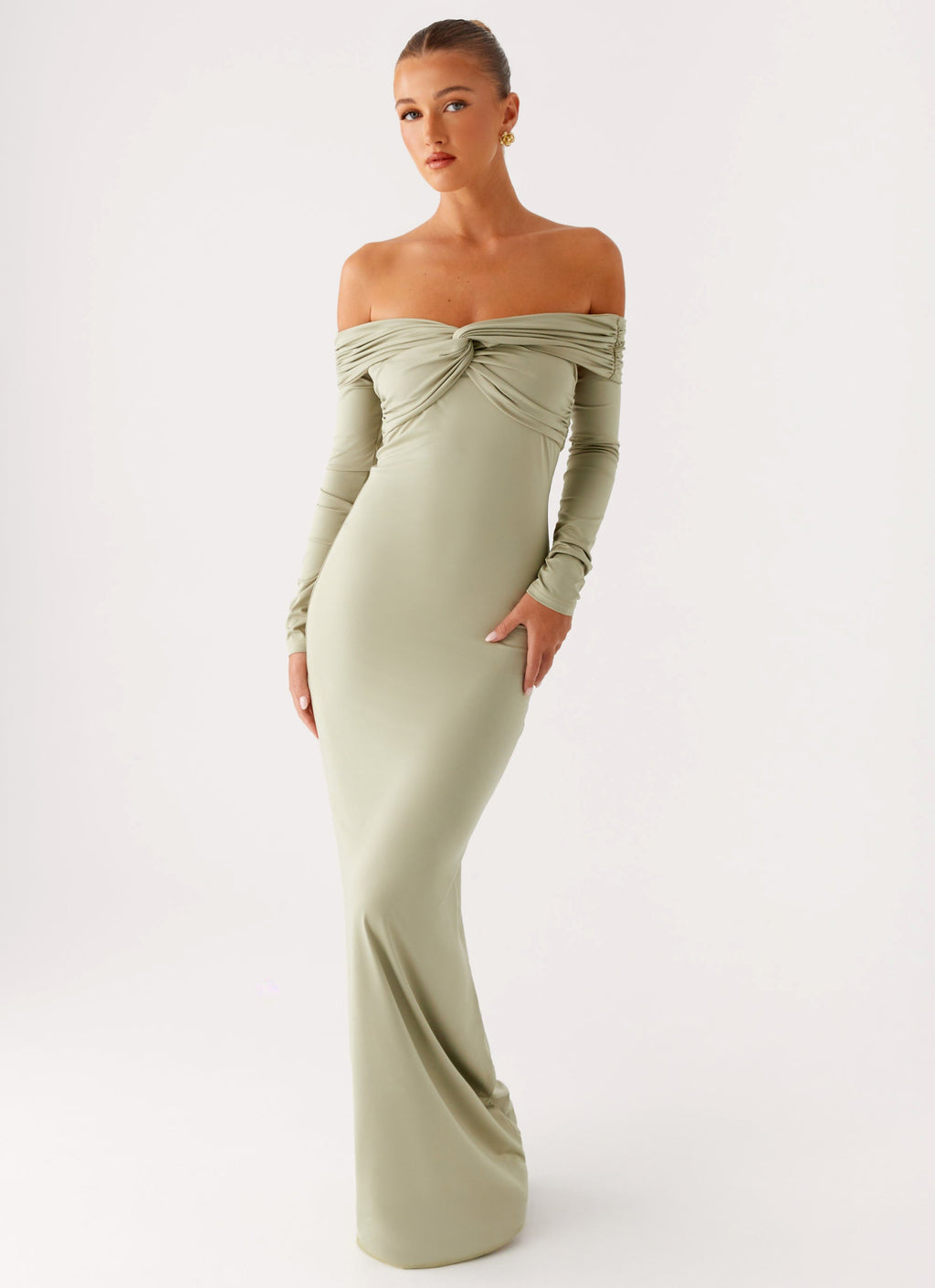 Marla Long Sleeve Maxi Dress - Sage