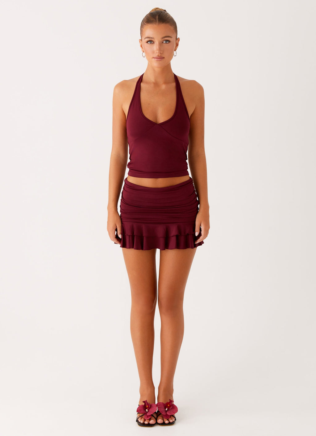 Bernie Halter Top - Raspberry Wine