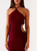 Jemima Maxi Dress - Raspberry Wine