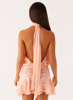 Willow Chiffon Mini Dress - Orange