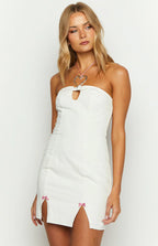 Missy White Strapless Mini Dress