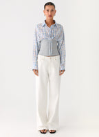 Accelerate Waistband Shirt - Blue Check