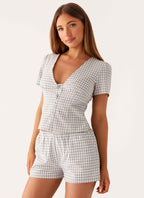 Adalina Shorts - Grey Check