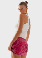 Adored By You Mini Skirt - Fuchsia