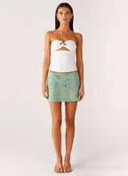 Adored By You Mini Skirt - Mint