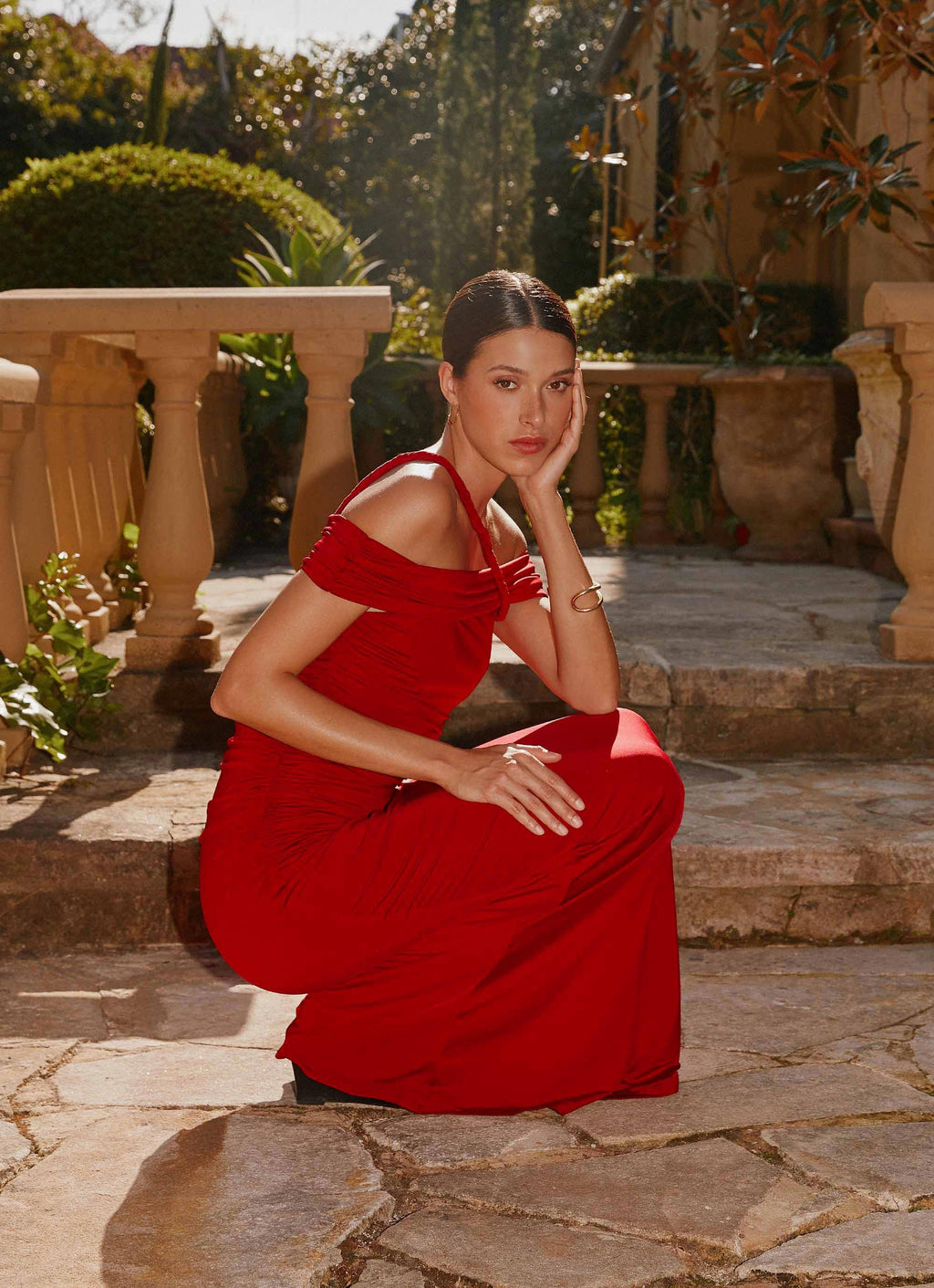 After This Maxi Dress - Raspberry