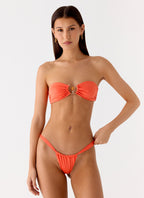 Airlie Scrunch Bikini Bottoms - Orange