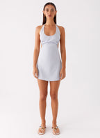 Albie Cotton Mini Dress - Cornflower Blue