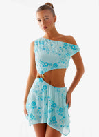 Aletta Sequin Mini Dress - Blue