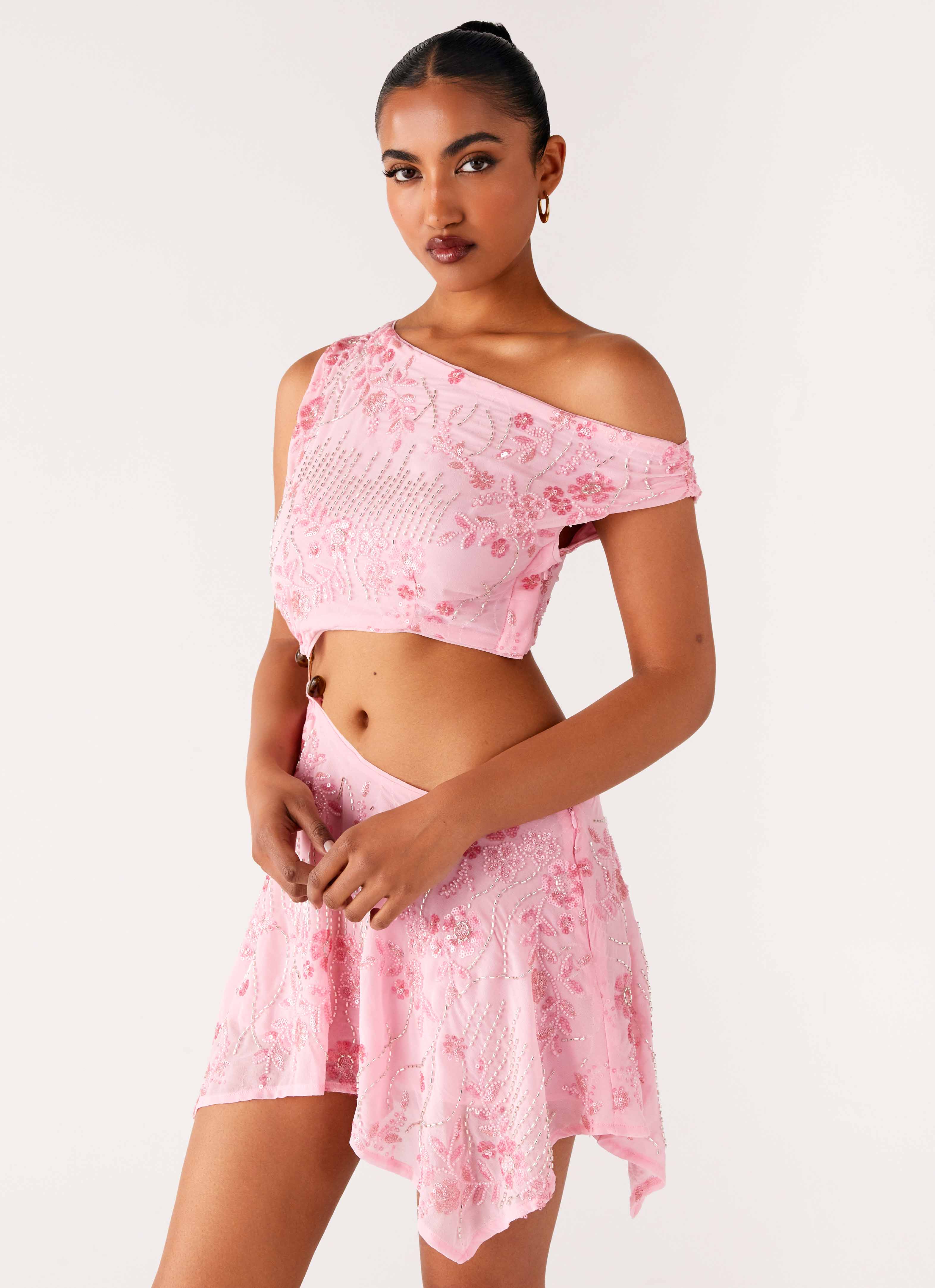 Aletta Sequin Mini Dress - Pink