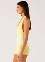 Aloha Knit Top - Yellow