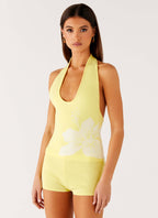 Aloha Knit Top - Yellow