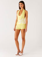 Aloha Knit Top - Yellow