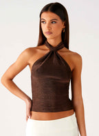 Amber Light Top - Chocolate