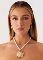 Amber Necklace - Gold