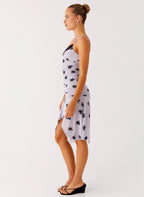 Amor Flock Hanky Mini Dress - Lilac