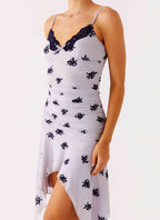 Amor Flock Hanky Mini Dress - Lilac