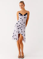 Amor Flock Hanky Mini Dress - Lilac