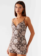 Apolina Sequin Cami Top - Chocolate