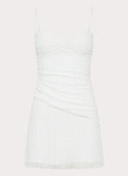 Arden Mesh Mini Dress - White