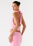 Ashi Cowl Top - Pink