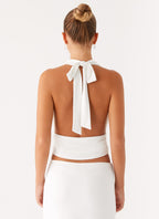 Ashi Cowl Top - White