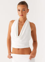 Ashi Cowl Top - White