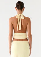 Ashi Cowl Top - Yellow