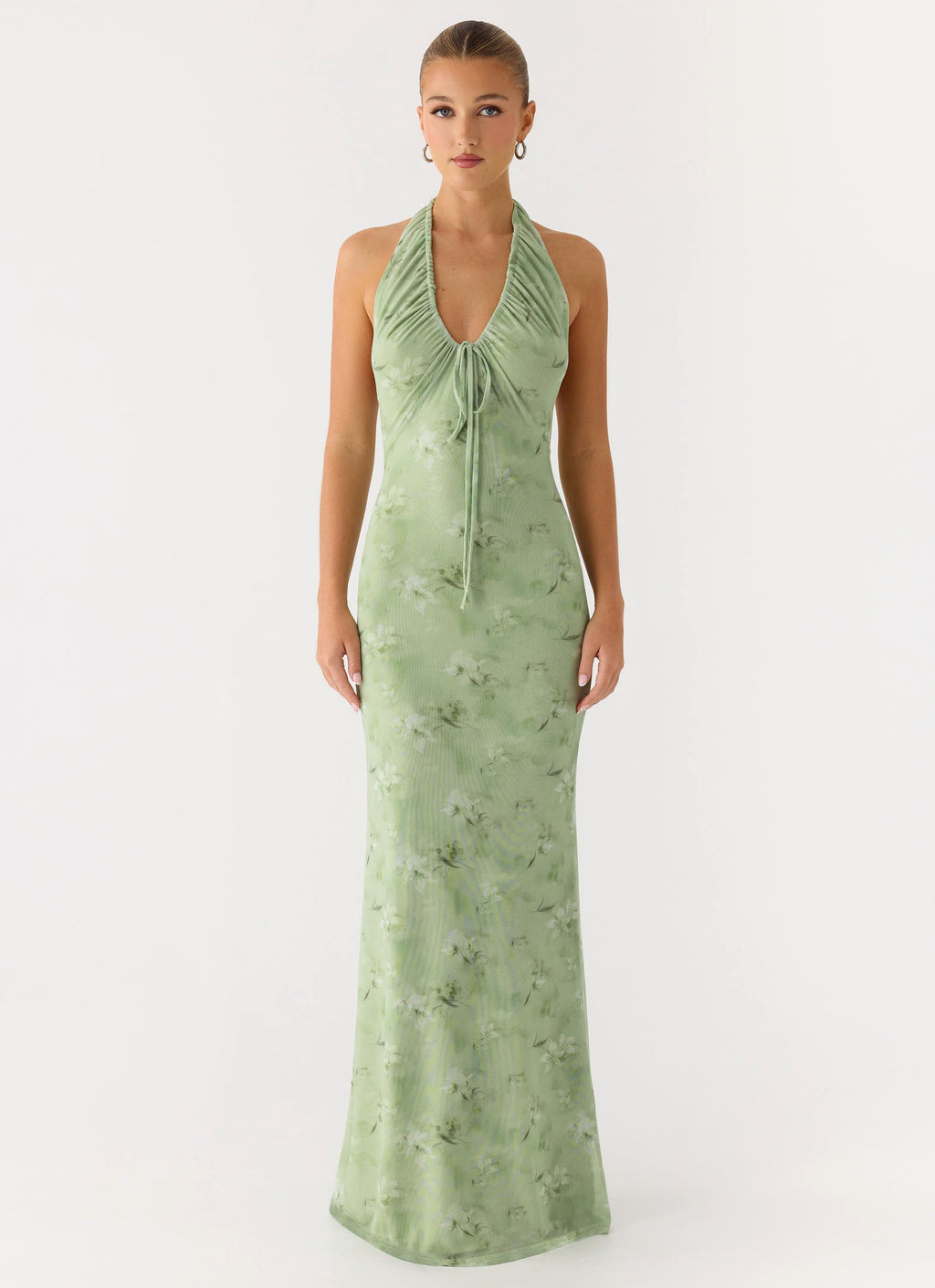 Ask You Twice Maxi Dress - Blurred Lime