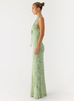 Ask You Twice Maxi Dress - Blurred Lime