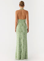 Ask You Twice Maxi Dress - Blurred Lime