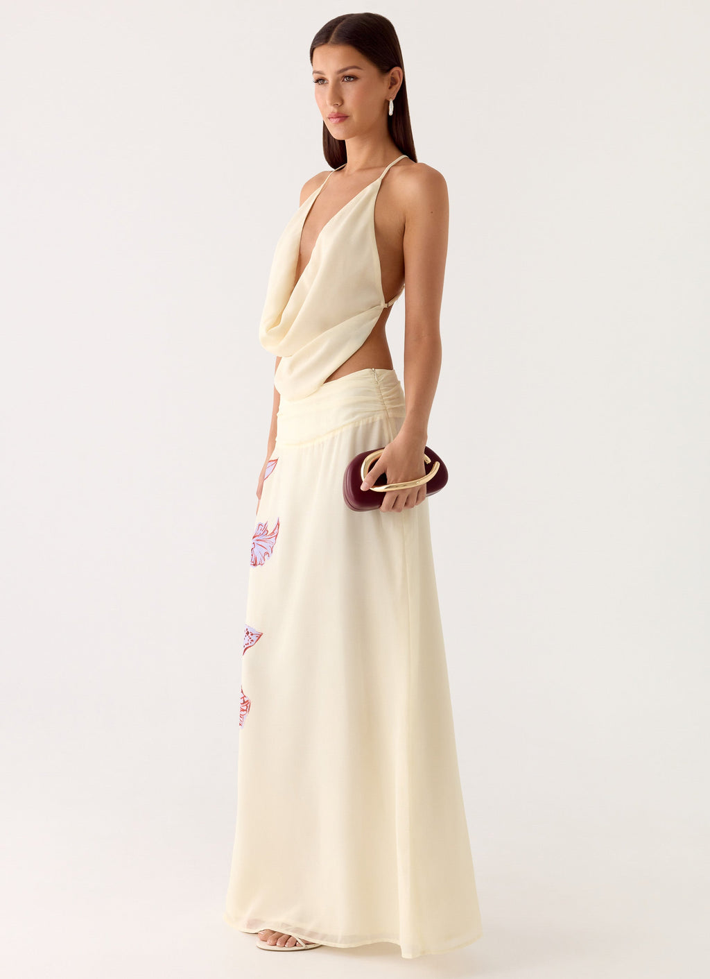 Avenna Clutch Bag - Maroon