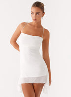 Axel Beaded Mini Dress - White