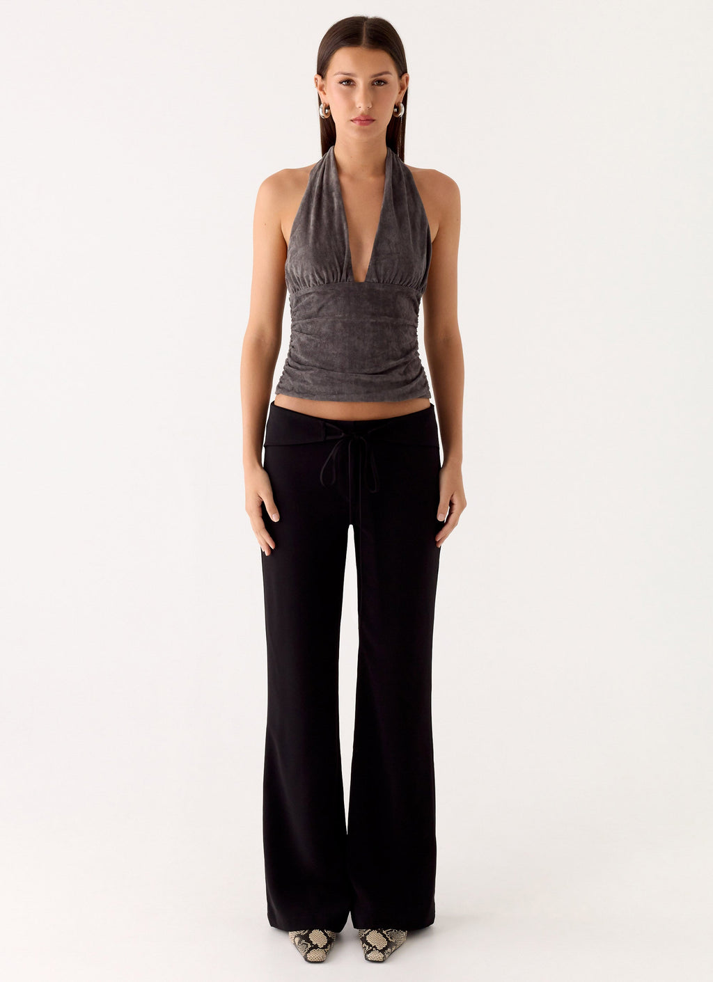 Aylssa Halter Top - Ash