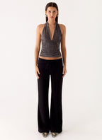 Aylssa Halter Top - Ash