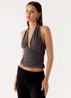 Aylssa Halter Top - Ash
