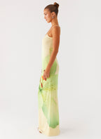 Bad News Mesh Maxi Dress - Yellow Lily