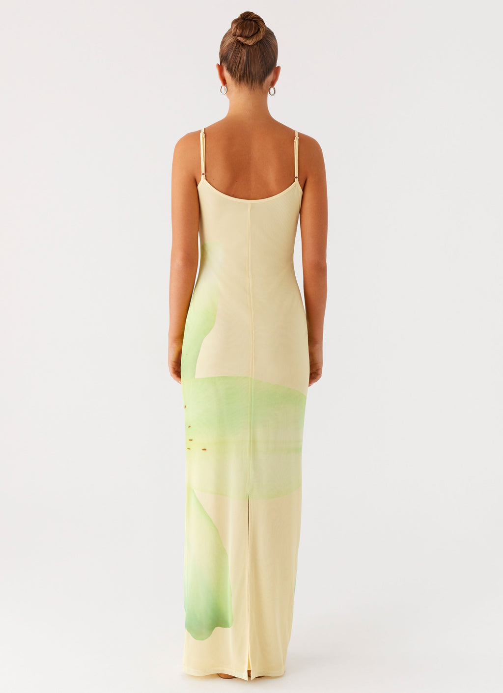 Bad News Mesh Maxi Dress - Yellow Lily
