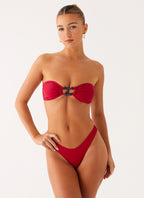 Beach Bound Strapless Bikini Top - Fuchsia