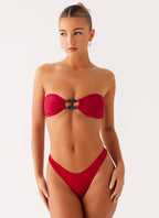 Beach Bound Strapless Bikini Top - Fuchsia