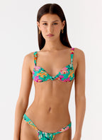 Benedita Knotted Bikini Top - Jungle Bloom