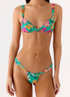 Benedita Knotted Bikini Top - Jungle Bloom