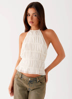Bennie Halter Top - Ivory