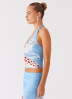 Bernie Halter Top - Deep Sea Bloom