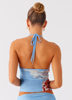 Bernie Halter Top - Deep Sea Bloom
