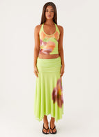 Bernie Halter Top - Green Tropical