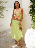 Bernie Halter Top - Green Tropical